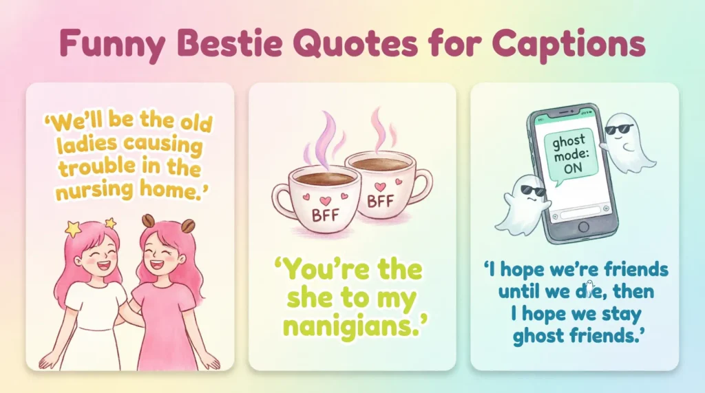 Funny Bestie Quotes for Captions