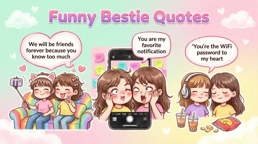 Funny Bestie Quotes for Instagram