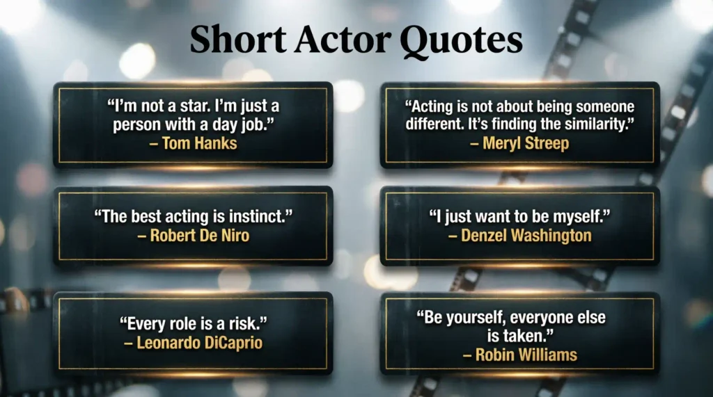 Short Actor Quotes